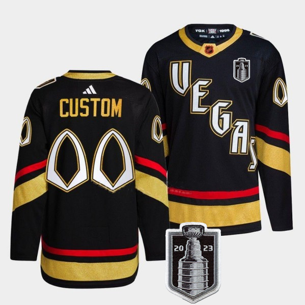 Men's Vegas Golden Knights Active Player Custom Black 2023 Stanley Cup Final Stitched Jersey Men's Vegas Golden Knights Active Player Custom Black 2023 Stanley Cup Final Stitched Jersey